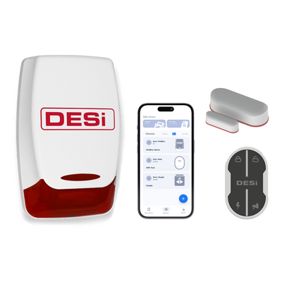 DESi Midline Smart Akıllı Alarm Sistemi WiFi - iOS/Android Uyumlu - Uygulama ile Kullanım ve Anlık Bildirimler